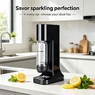 Manual Sparkling Water Maker Soda Maker 02 in Black