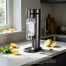 Manual Sparkling Water Maker Soda Maker 05 in Grey