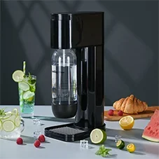 soda maker 04 Black Manual Sparkling Water Maker BPA Free No Electricity